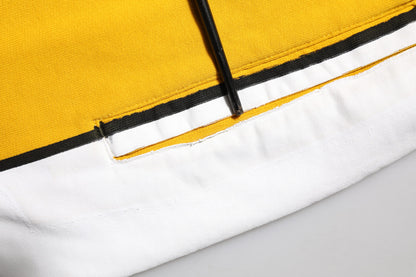 Dolce & Gabbana Yellow Print Cotton Drawstring Jogger Pants