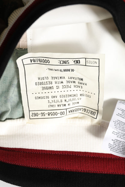 Dolce & Gabbana White Patchwork Mens Jogger Pants