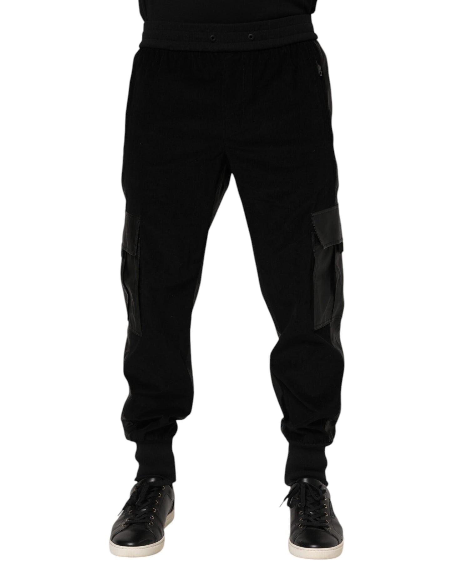 Dolce & Gabbana Black Cotton Cargo Men Jogger Pants