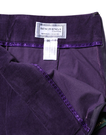 BENCIVENGA Purple High Waisted Flared Pants