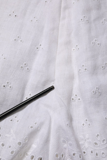 Dolce & Gabbana White Linen High Waisted Hot Pants Shorts