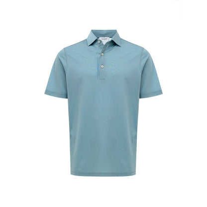 Gran Sasso Blue Cotton Polo Shirt