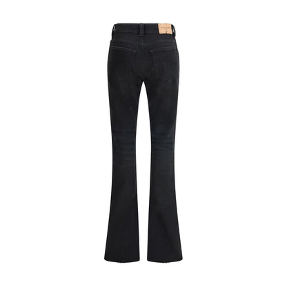 Balenciaga Black Cotton Bootcut Jeans