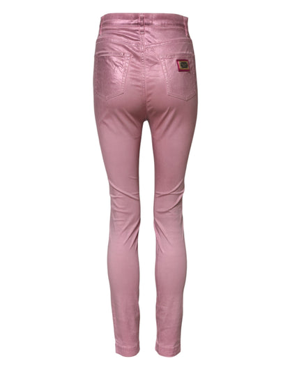 Dolce & Gabbana Pink GRACE High Waisted Skinny Denim Jeans