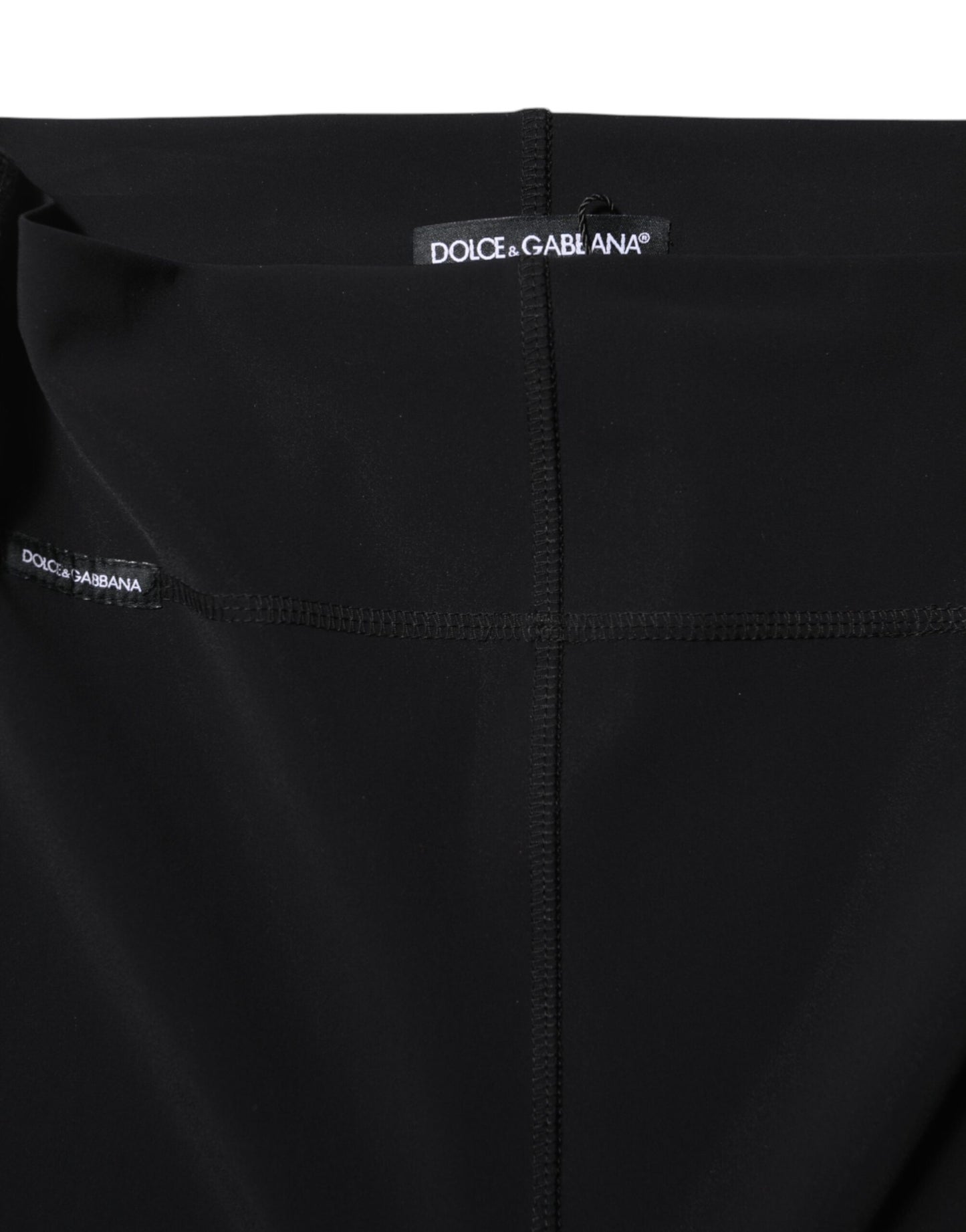 Dolce & Gabbana Black High Waisted Leggings Pants