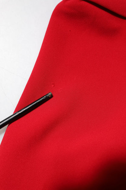 Armani Exchange Red Above Knee Long Sleeves Sheath Dress