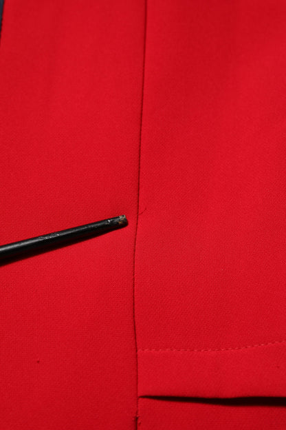 Armani Exchange Red Above Knee Long Sleeves Sheath Dress