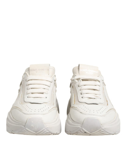 Dolce & Gabbana White DAYMASTER Calf Leather Sneakers Shoes