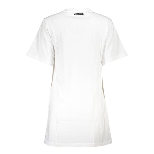 Cavalli Class White Cotton Dress