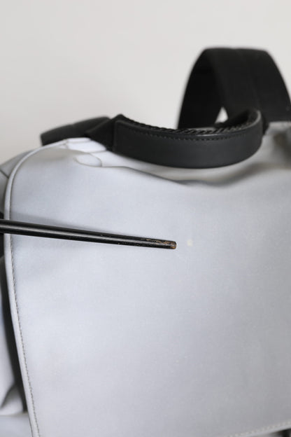 Dolce & Gabbana Gray Palermo Reflector Buckles Drawstring Backpack Bag