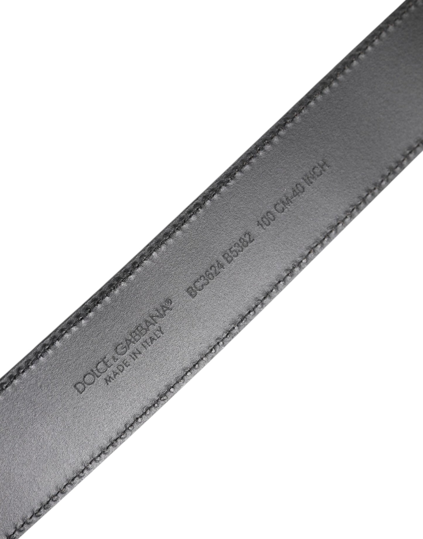 Dolce & Gabbana Black Leather Metal Logo Buckle Belt