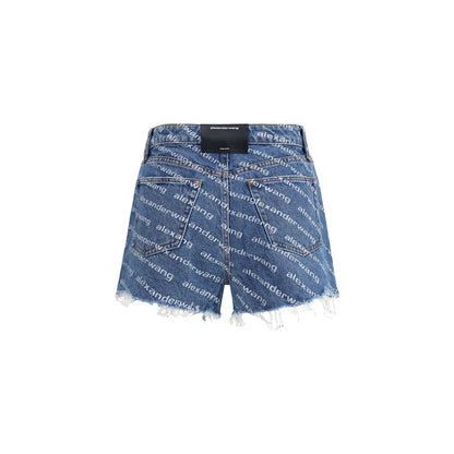 Alexander Wang Blue Cotton Bermuda Shorts