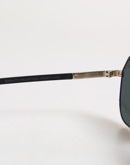 Dolce & Gabbana Black 18K Gold Plated Polarized Steel DG2133K Sunglasses