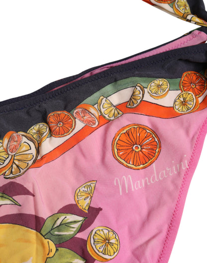 Dolce & Gabbana Pink Printed Swimsuit 2 Piece Top Bottom Swimwear