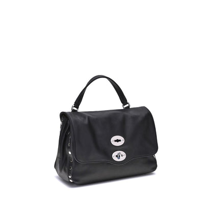 Zanellato Black Calf Leather Bos Taurus Shoulder Bag