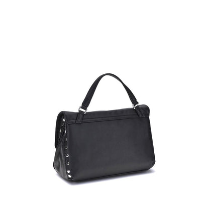 Zanellato Black Calf Leather Bos Taurus Shoulder Bag