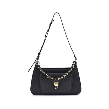Coccinelle Black Calf Leather Bos Taurus Shoulder Bag