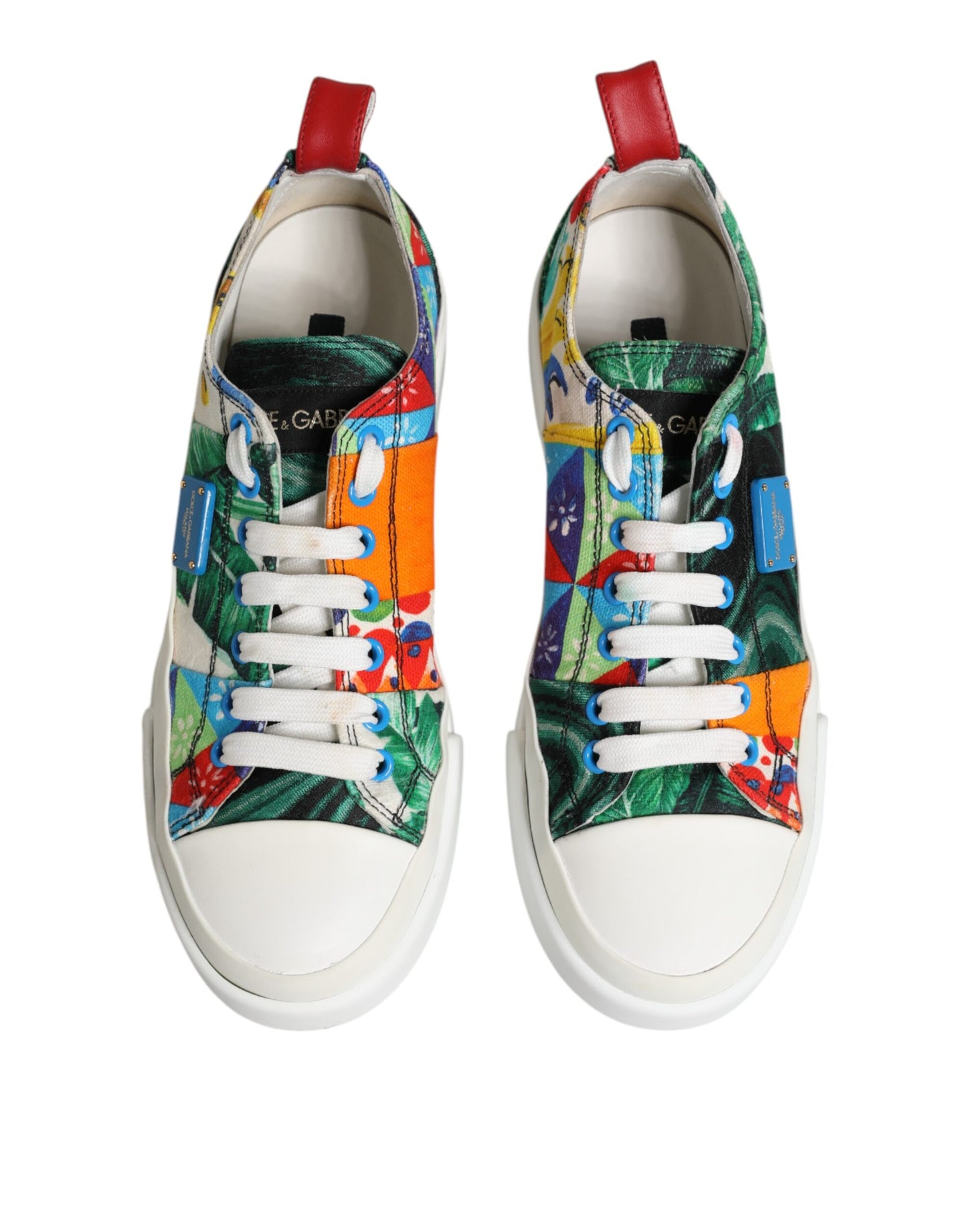 Dolce & Gabbana Multicolor Patchwork Low Top Sneakers Shoes