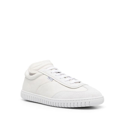 Bally White Calfskin Low Top Sneakers