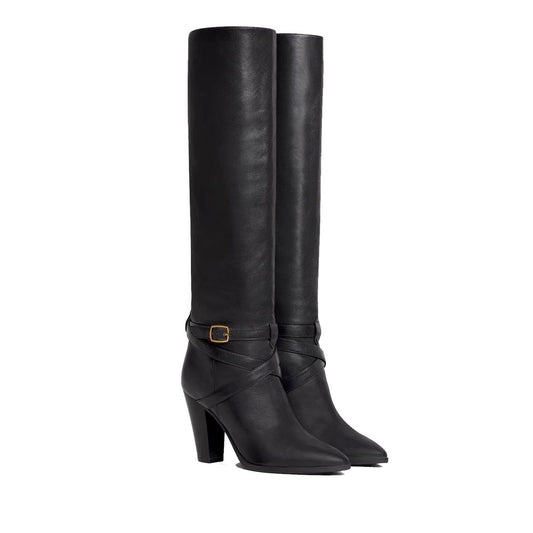 Celine Black Calfskin High Heel Boots