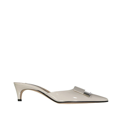 Sergio Rossi Beige Calfskin Mules