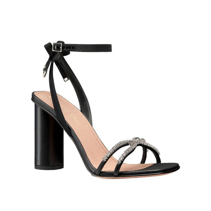 Dior Black Calfskin Stiletto Heel Sandals