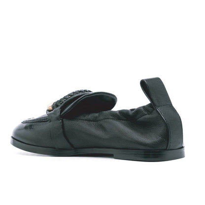 See By Chloé Black Calfskin Slip-On Loafers