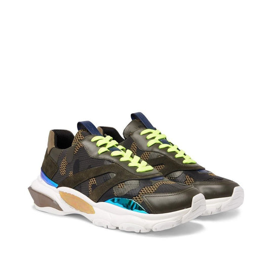 Valentino Garavani Green Fabric Athletic Sneakers