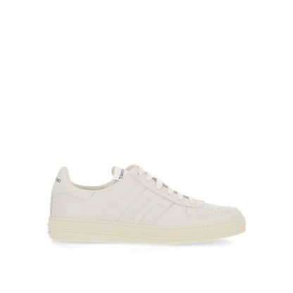 Tom Ford White Calfskin Low Top Sneakers