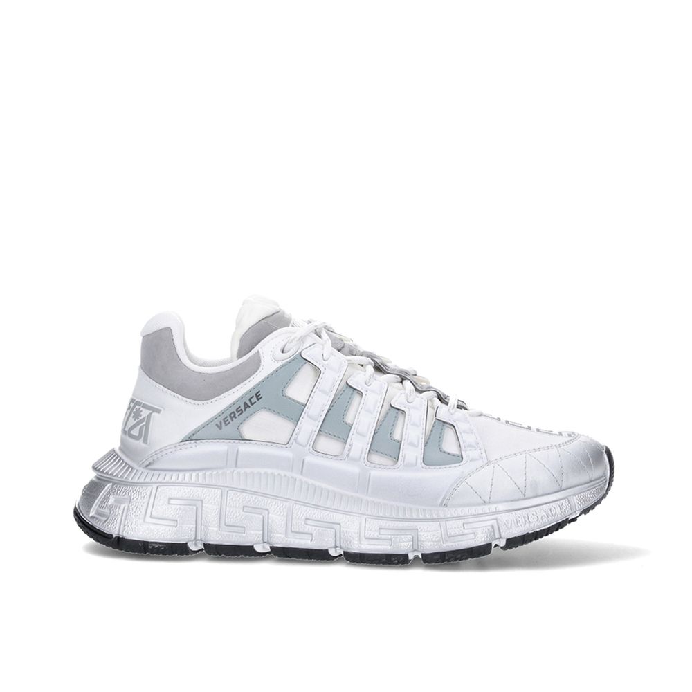 Versace White Calfskin Athletic Sneakers