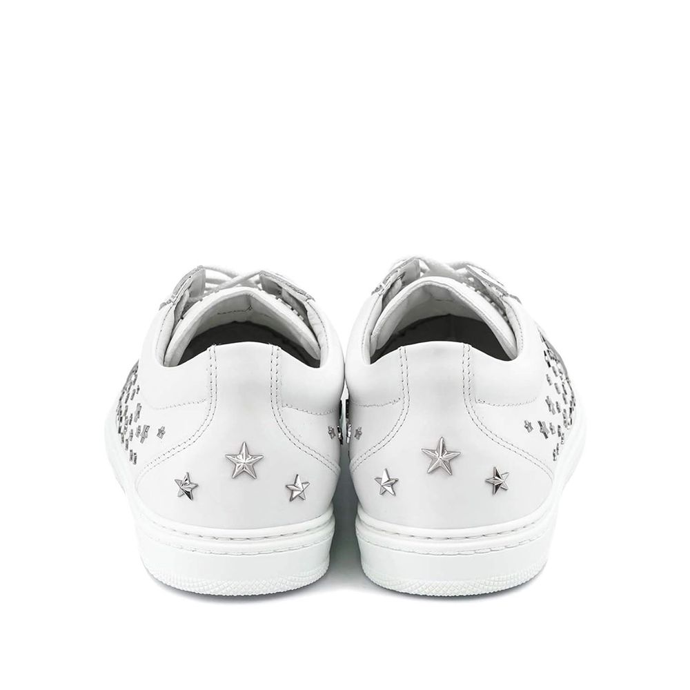 Jimmy Choo White Calfskin Low Top Sneakers