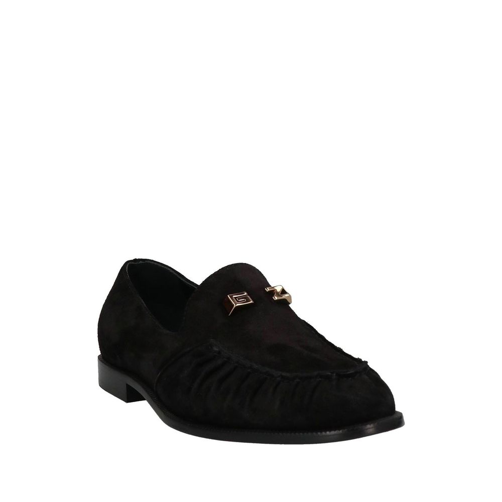 Giuseppe Zanotti Black Calfskin Slip-On Loafers