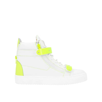 Giuseppe Zanotti White Calfskin High Top Sneakers