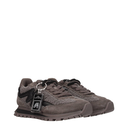 Marc Jacobs Gray Fur Chunky Sneakers
