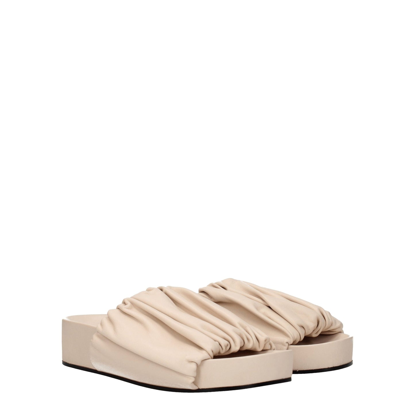 Jil Sander Pink Leather Slippers