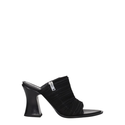 Premiata Black Fabric Platform Sandals