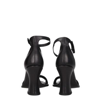 Premiata Black Leather Sandals