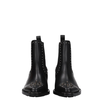 Chloé Black Leather Ankle Boots