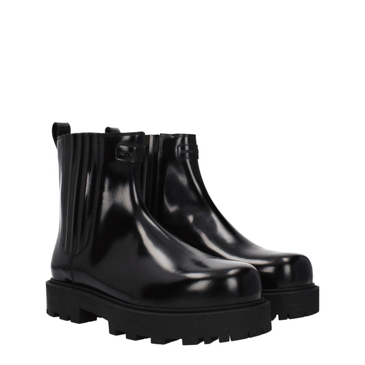 Givenchy Black Leather Ankle Boots