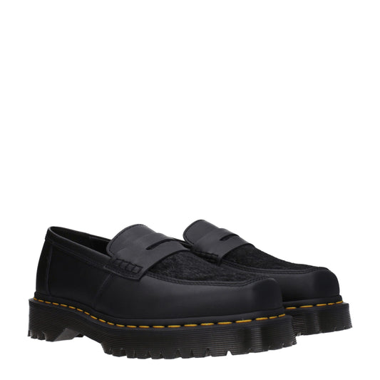 Dr. Martens Black Leather Slip-On Loafers