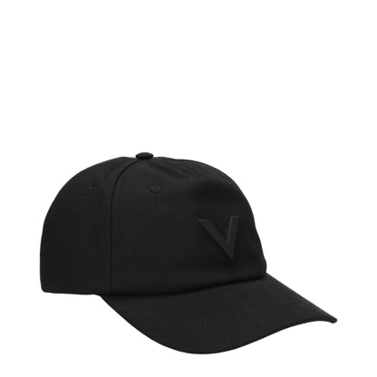Valentino Garavani Black Cotton Cap (Baseball Hat)