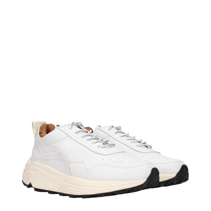 Buttero White Leather Chunky Sneakers