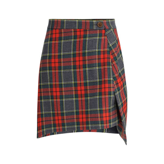 Vivienne Westwood Multicolor Fleece Wool Mini Skirt