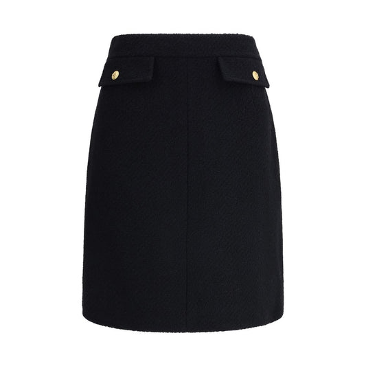 Chloé Black Wool Midi Skirt