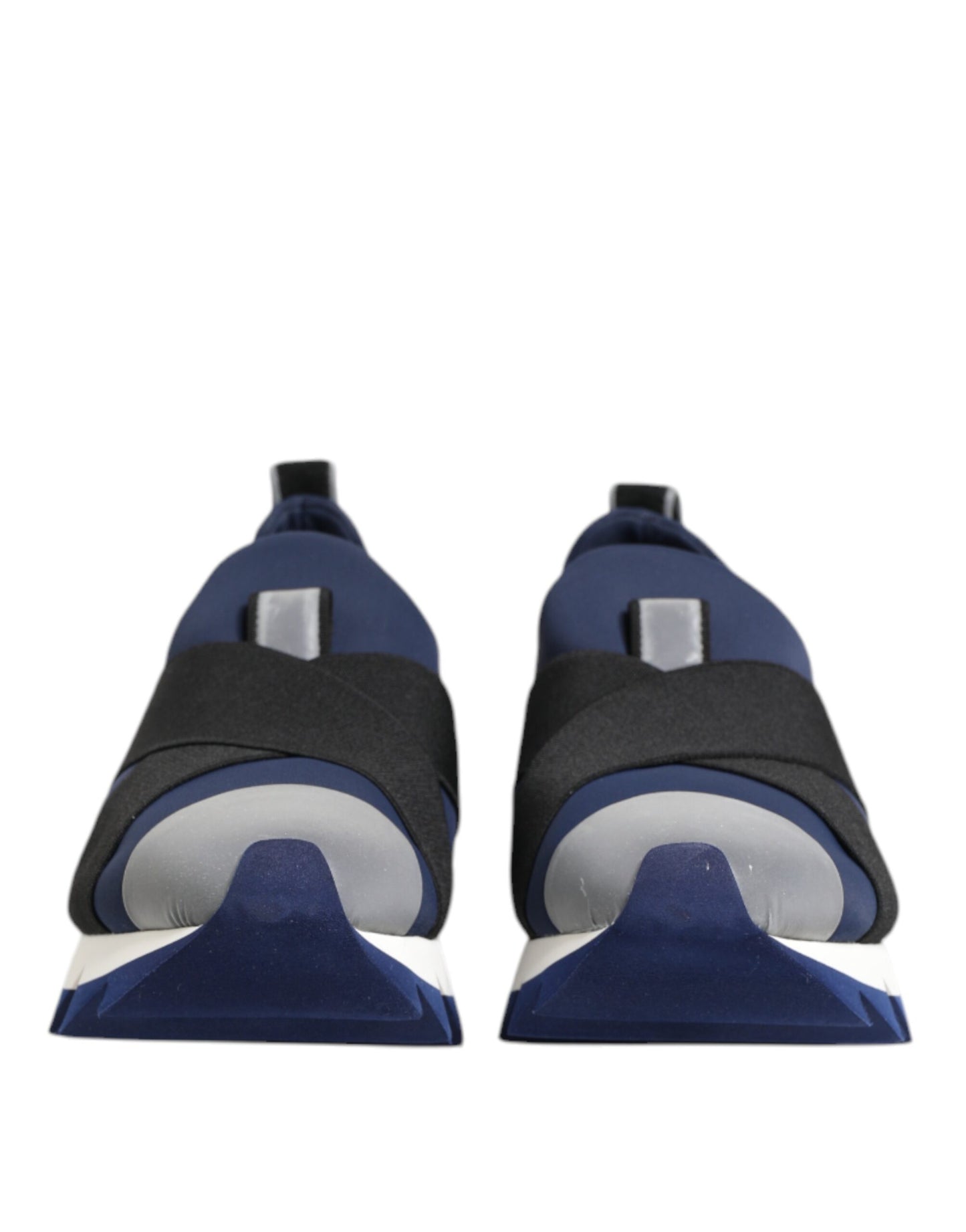 Dolce & Gabbana Blue Black Slip On Low Top Men Sneakers Shoes