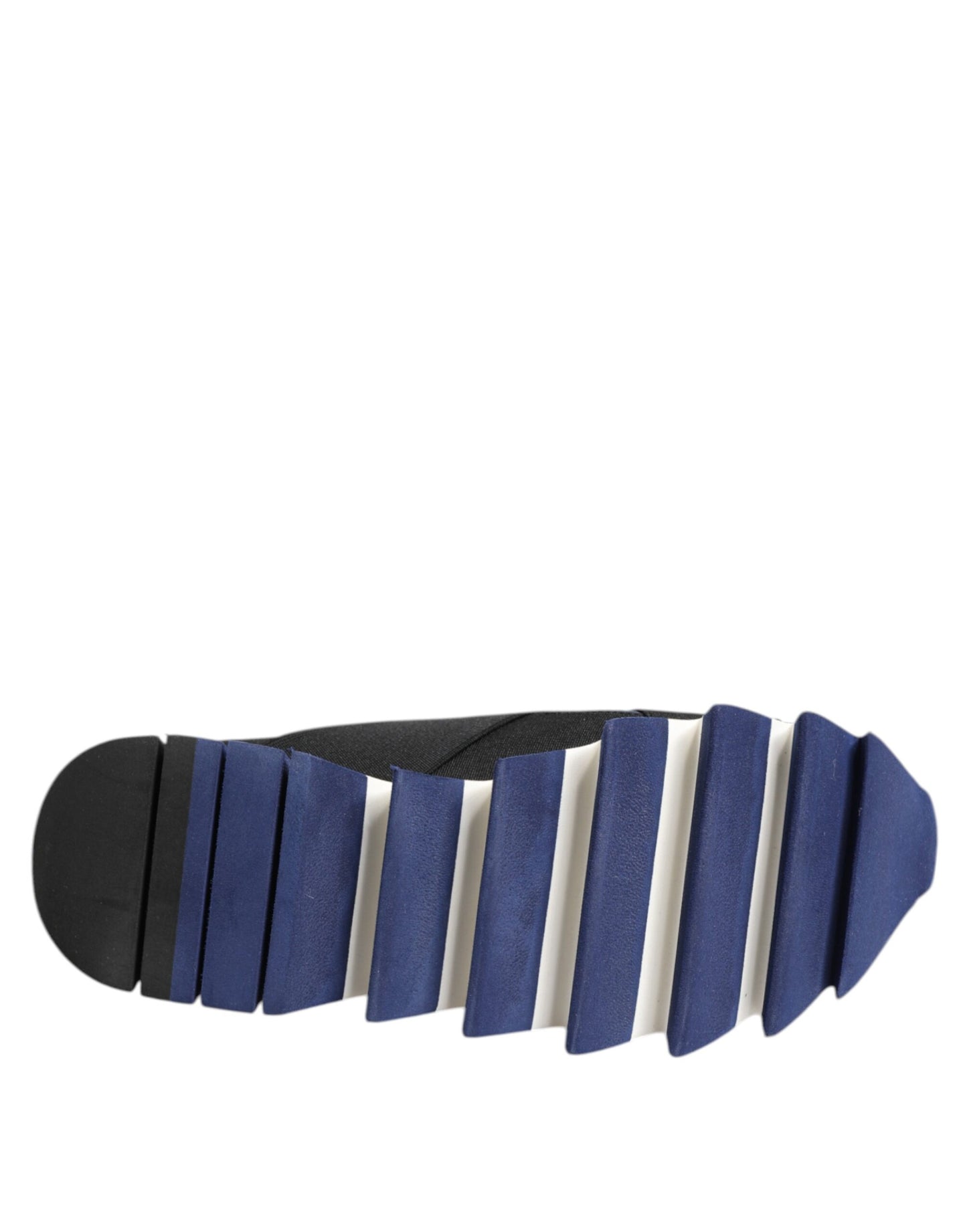 Dolce & Gabbana Blue Black Slip On Low Top Men Sneakers Shoes