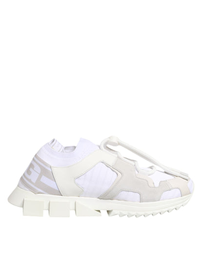 Dolce & Gabbana White Sorrento Low Top Lace Up Sneakers Shoes