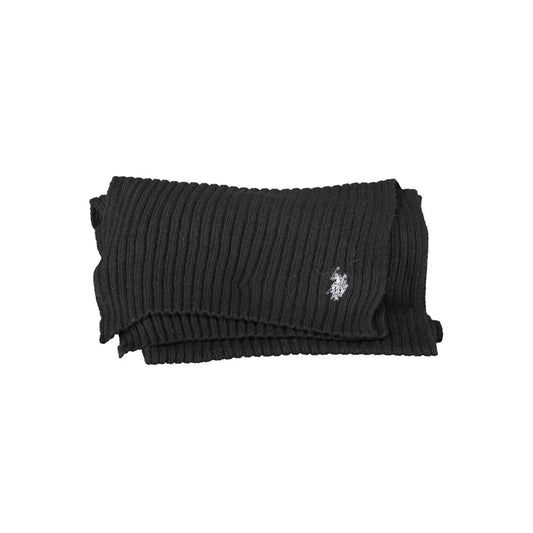 U.S. POLO ASSN. Black Wool Men's Scarf