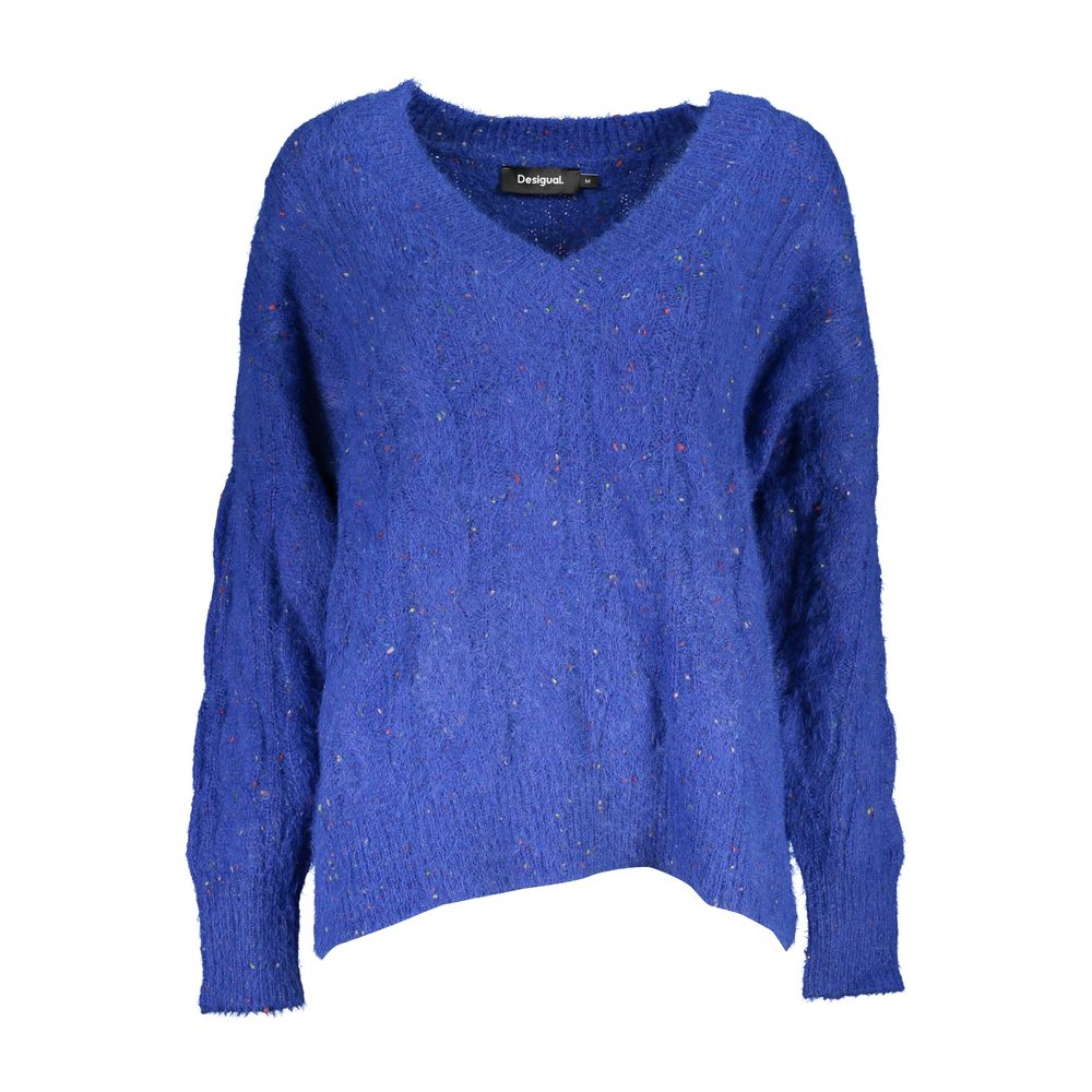 Desigual Blue Polyester Sweater
