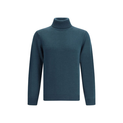 Roberto Collina Green Merino Wool Turtleneck